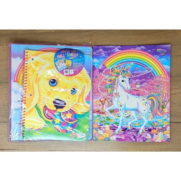 Lisa Frank 30th Birthday Bundle -Binder Folder Notebook Unicorn Dog Xtra Folder - Picture 6 of 6